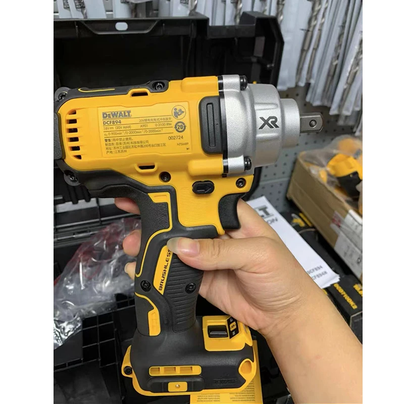 DEWALT Cordless Impact Wrench Body Only High Torque 18V Brushless Li-Ion Motor Rechargeable Electric Wrench Power Tool DCF894