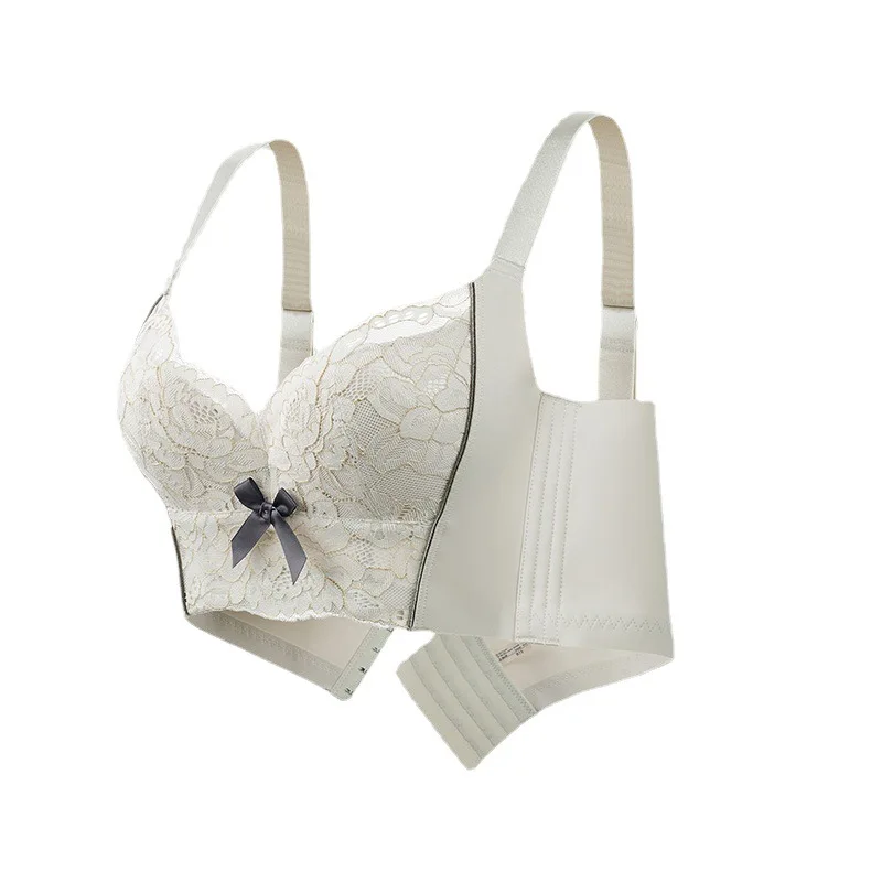 النساء الصدرية رقيقة Underwire رفع حجم كبير الملابس الداخلية قابل للتعديل الثدي تلقي الحد الأدنى الصدرية 75 80 85 90 B C D E #4