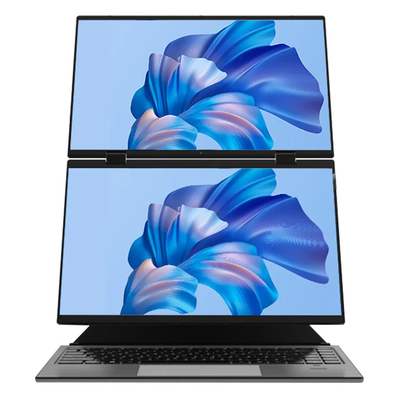 

14 + 14 inch N100 dual-screen touch laptop 360 ° flip tablet office