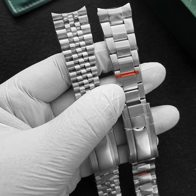 20/21 mm 904L Uhrenarmbänder für Rolex Daytona Submariner Uhrenarmband NH35 NH34 Glide Lock-Verschluss, massives Edelstahl-Uhrenarmband
