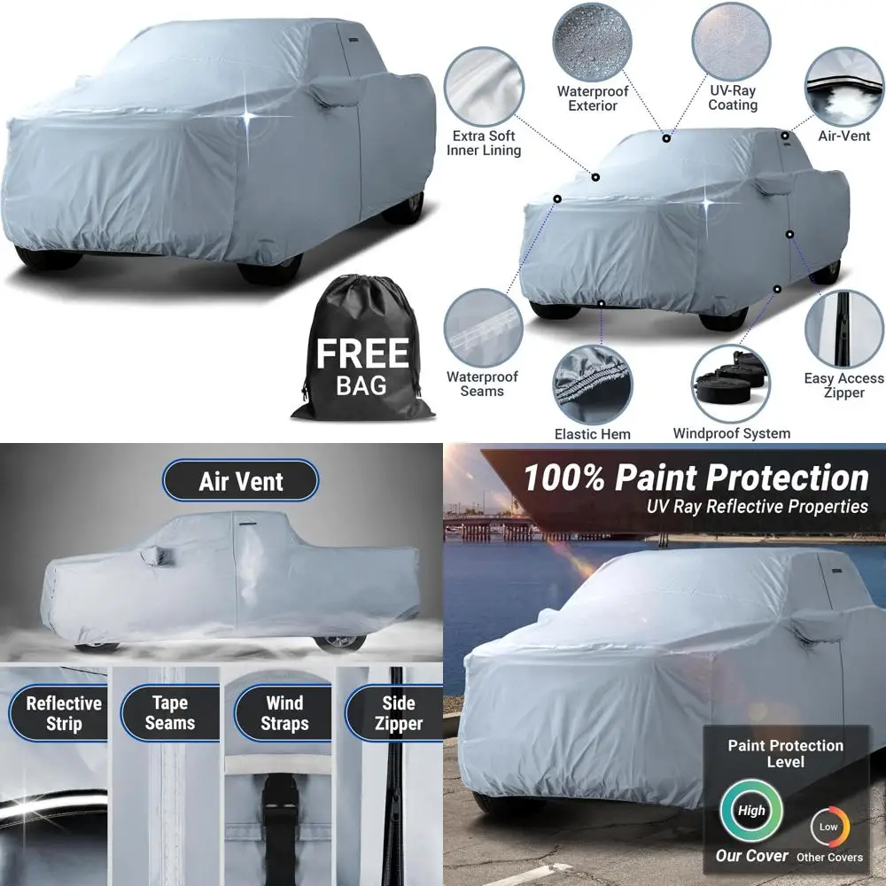 

Ford F-150 SuperCrew Cab Short Bed Truck Cover 1997-2024 Form-Fit Padded Exterior Water-Resistant Protective Cover