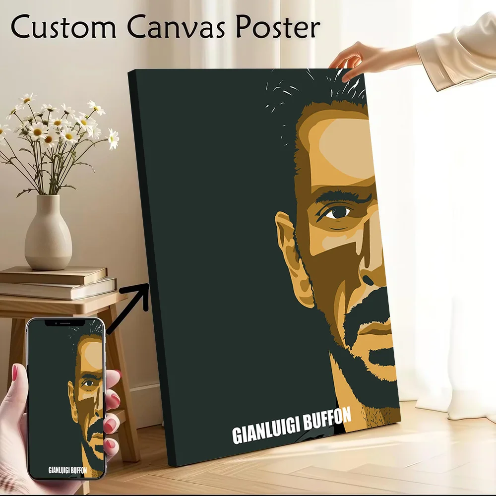 Pôster em Tela Personalizável Gianluigi Buffon Vektor: Quadros de Arte em Tela para Decoração Temática e Especializada de Interiores