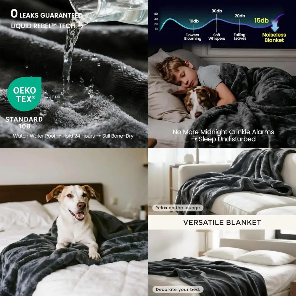 

Двустороннее одеяло из шерпы, водонепроницаемое, для домашних животных, защищает мебель от жидкостей, серое, 60x80