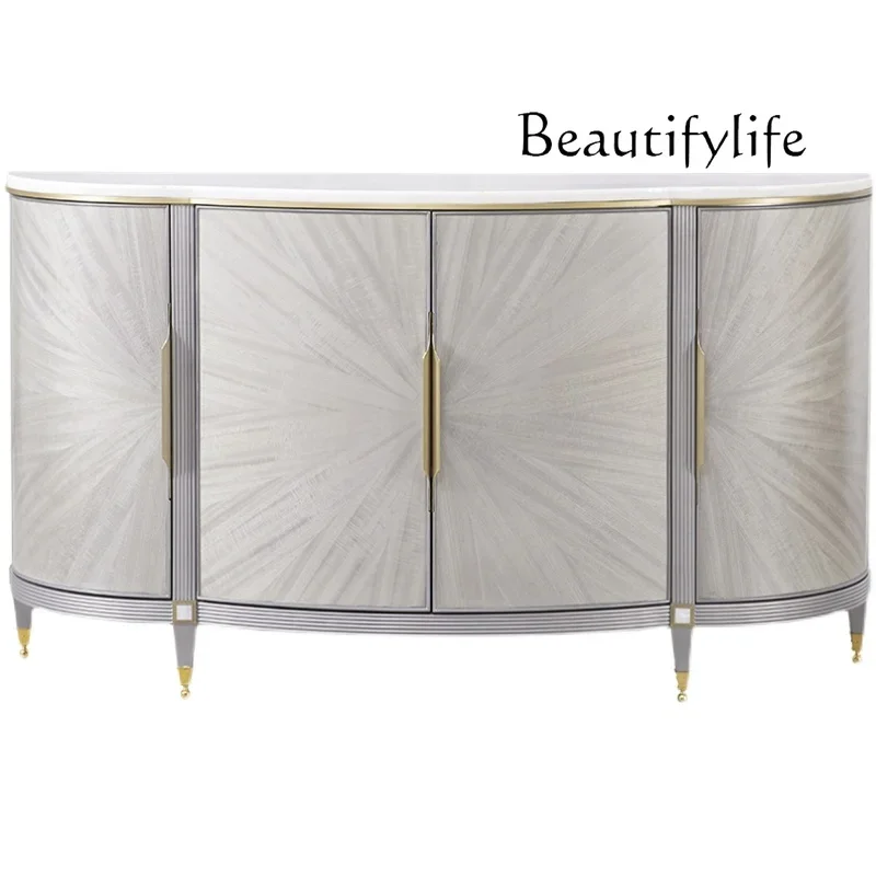 X Modern Light Luxury Cabinet Is Facing The Italian Semi-arc Decorative Cabinet That Integrates The Shoe Cabinet Into The Door