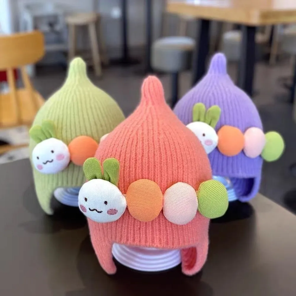 

New Winter Warm Kids Beanie Cap Ear Protection Windproof Cartoon Knitted Hat Thicken Soft Baby Hooded Hat