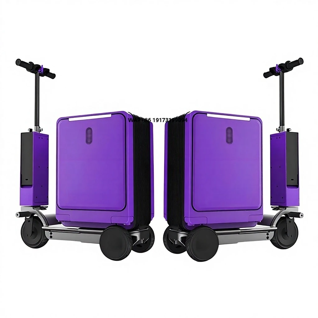 

Smart Riding Electric Suitcase Large-Capacity Travel 20-Inch Mobility Gadget Trolley Multifunctional Luggage Case with Lock