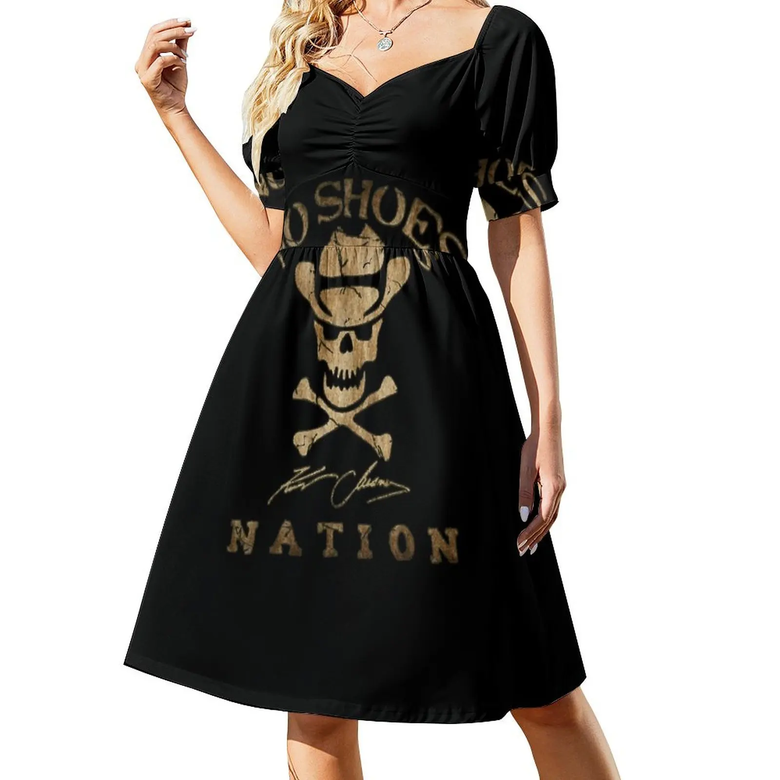 

Skull cowboy shirt No shoes vintage Short Sleeved Dress women's evening dresses Summer women's clothing prom dress 2025 Dress