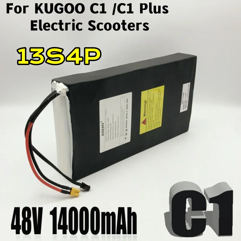 13s4p 48V สกู๊ตเตอร์แบตเตอรี่ 14000mAh Kugoo สกู๊ตเตอร์ไฟฟ้าแบตเตอรี่ Kugoo C1 +