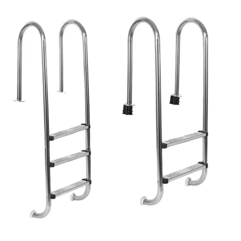 

Универсальная двухступенчатая лестница из нержавеющей стали с защитой от ржавчины и противоскользящими поручнями, простая установка для встраиваемых бассейнов