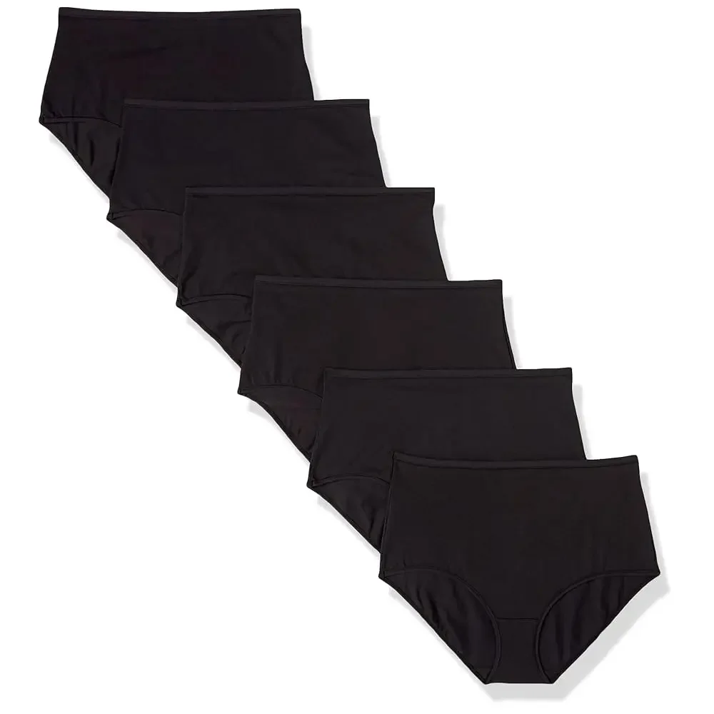 

Женское дышащее хлопковое нижнее белье с высокой талией и полным покрытием, набор из 6 штук