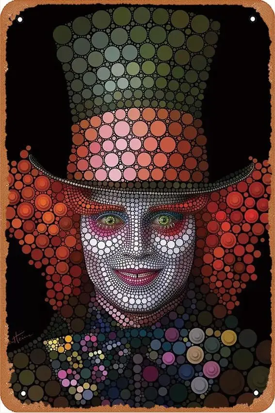 muecddoa Hatter - Johnny Depp Poster Metal Tin Sign Retro Vintage   Wall Decor
