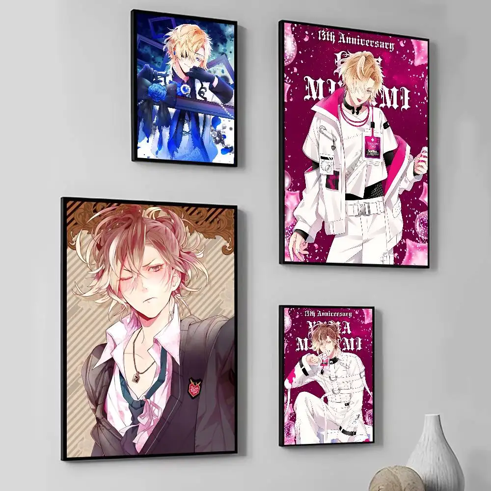 Game D-Diabolik Lovers Mukami Kou Anime Posters Fancy Wall Sticker for Living Room Bar Decoration Wall Decor