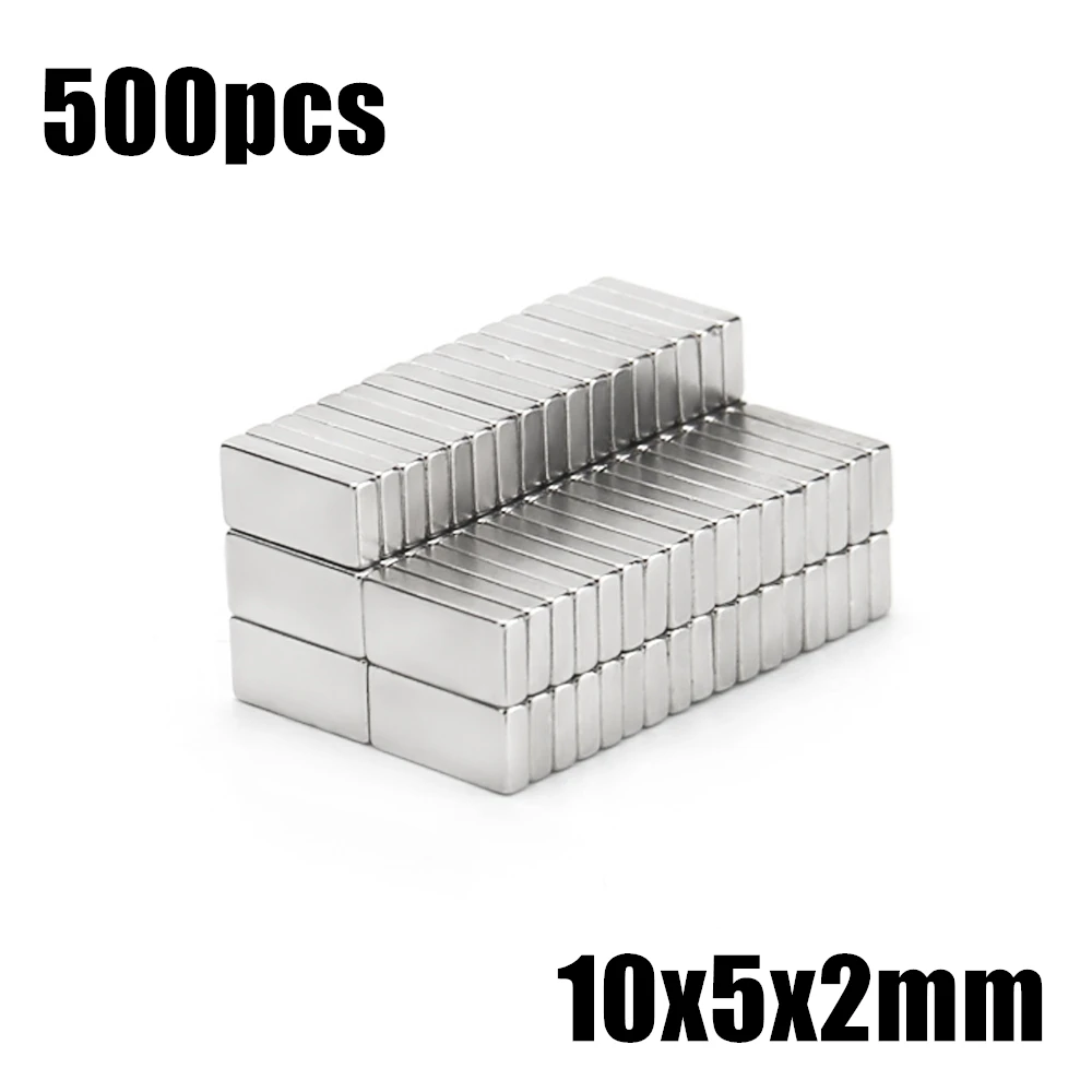 500Pcs 10x5x2mm Neodymium Magnet 10*5*2mm N35 NdFeB Block Super Powerful Strong Permanent Magnetic imanes Block