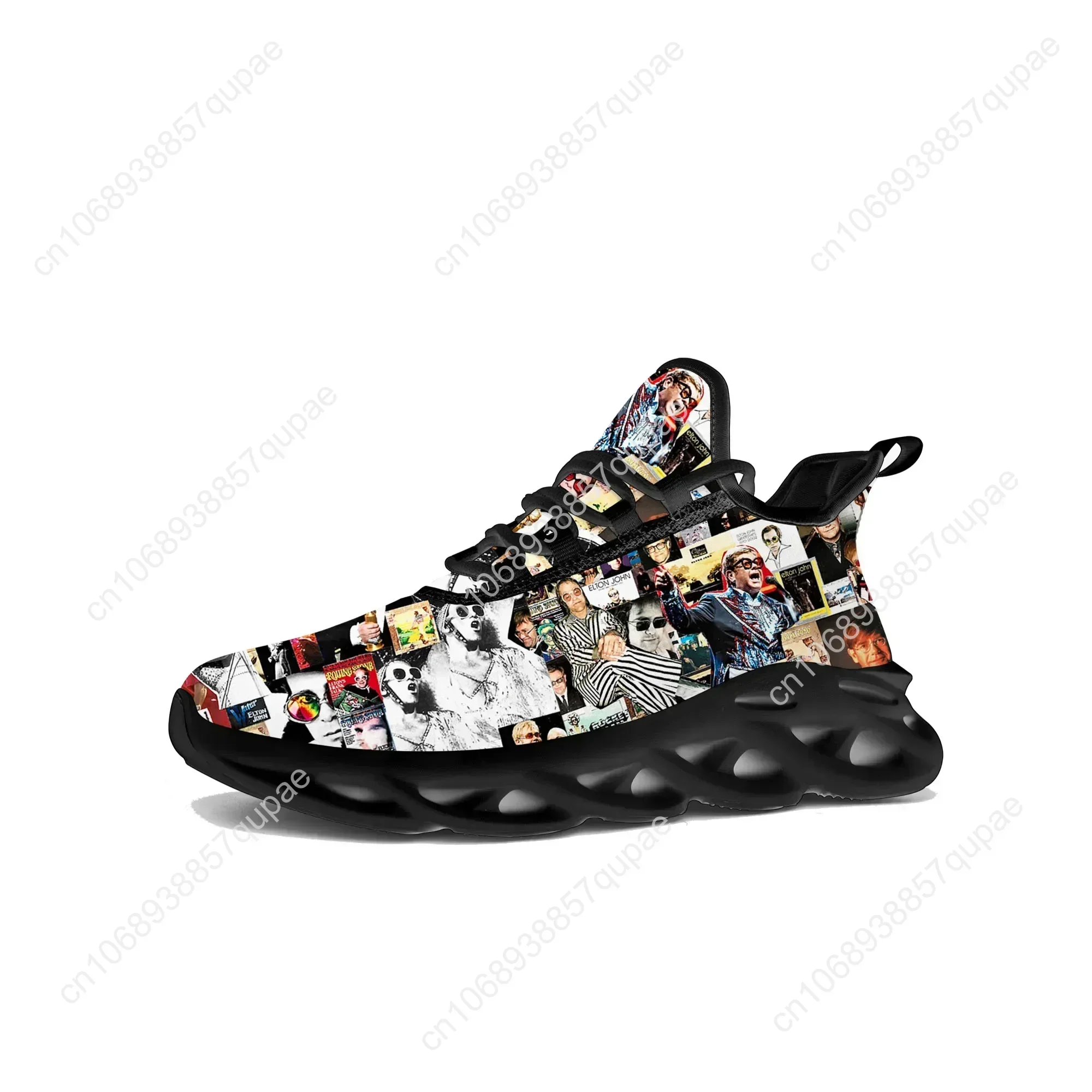 Elton John Singer Flats Sneakers Mens Womens Sports Running Shoes High Quality Sneaker Lace Up Mesh Footwear Tailor-made Shoe - view 2