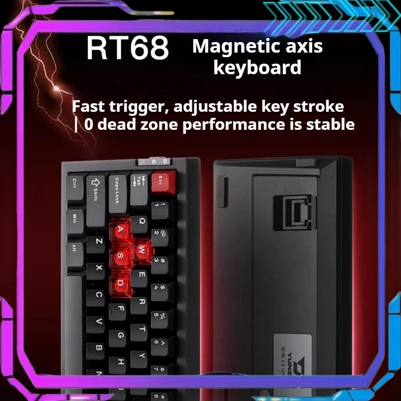Teclado de eje magnético Rendimiento de disparo rápido Efecto de luz Rgb ajustable estable Uso de entretenimiento adecuado Teclado de oficina