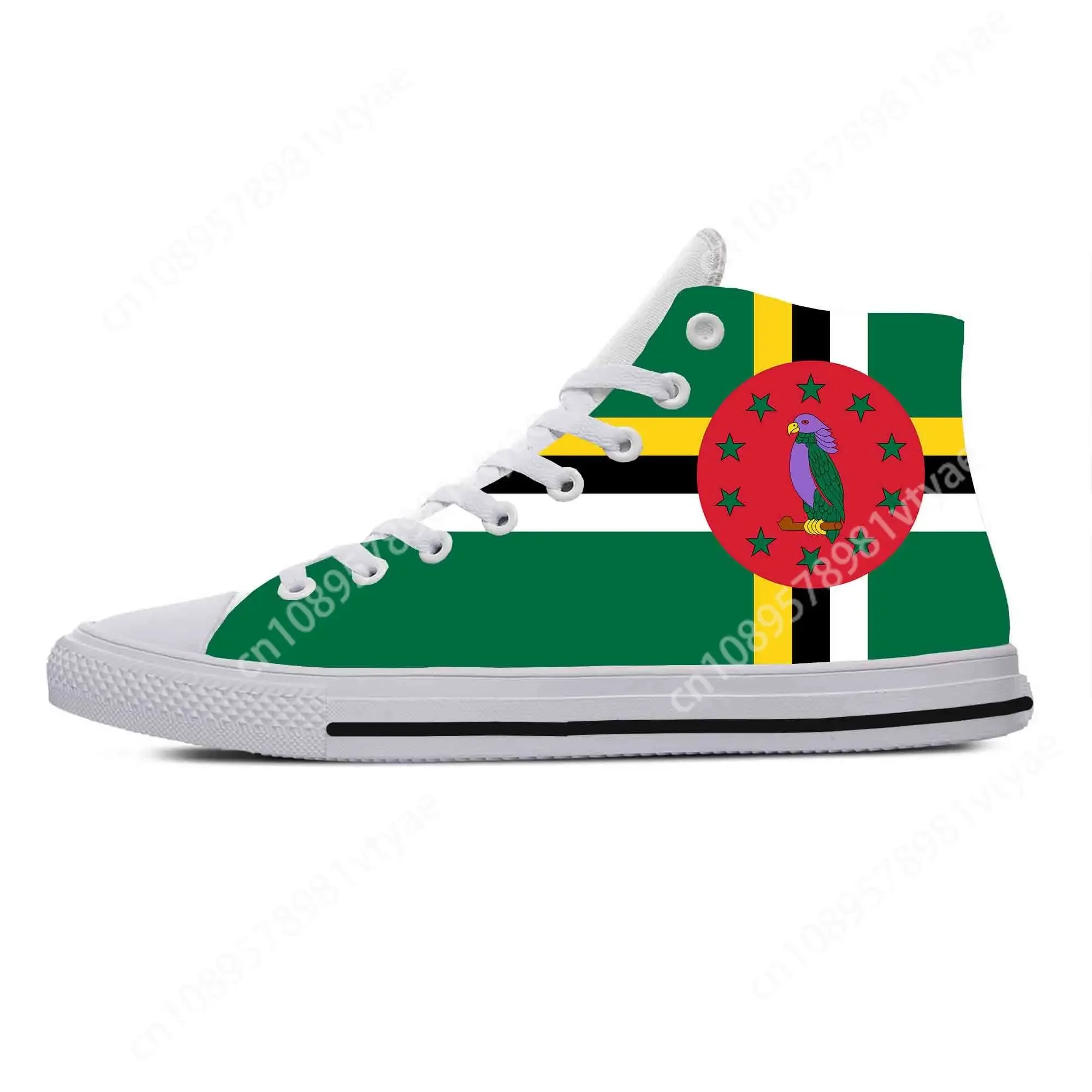 

Dominica Dominican Flag Patriotic Pride Fashion Casual Cloth Shoes High Top Comfortable Breathable 3D Print Men Women Sneakers