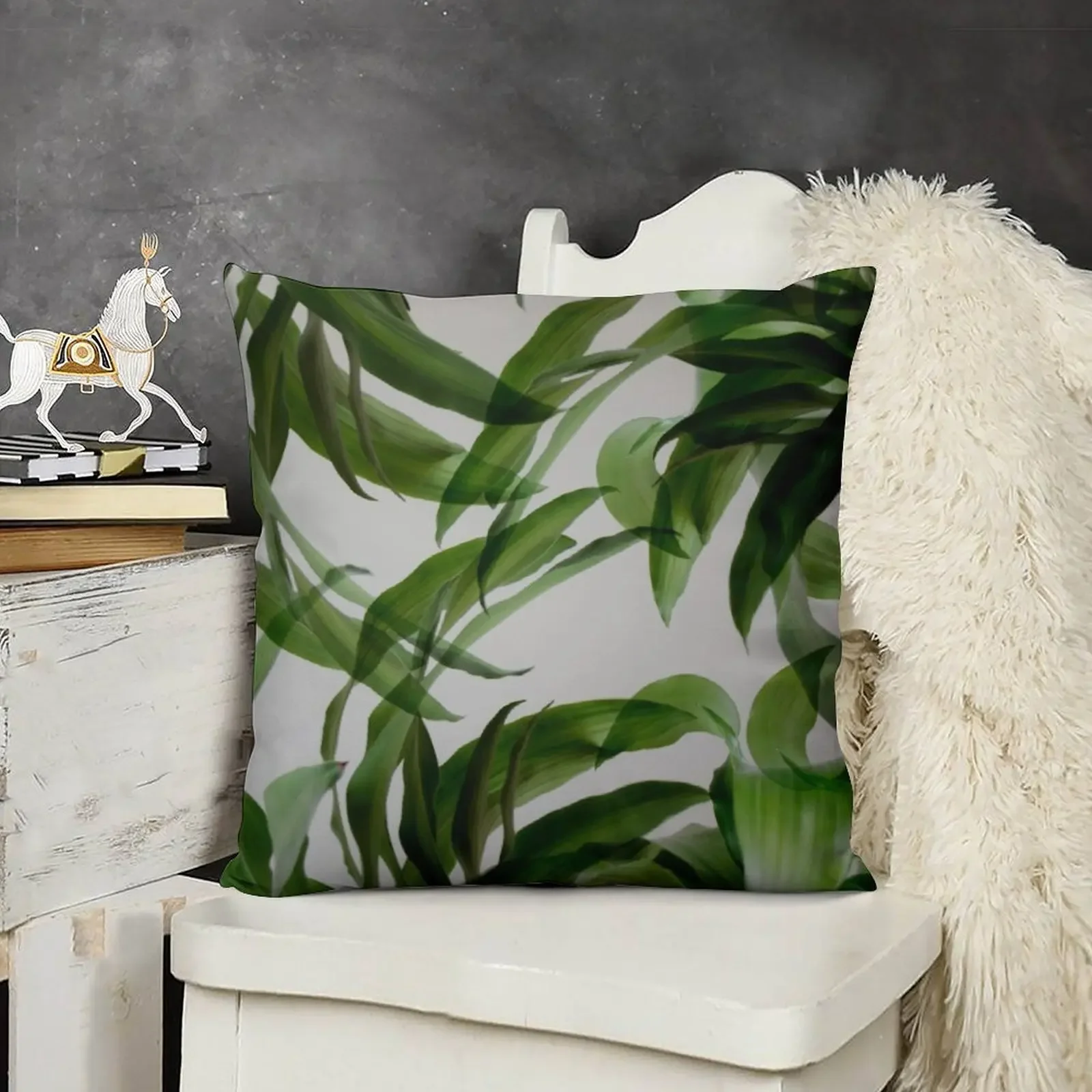 

Tropical leaves Throw Pillow Plaid Sofa Decorative Sofa Cushion Sofa Covers For Living Room pillow