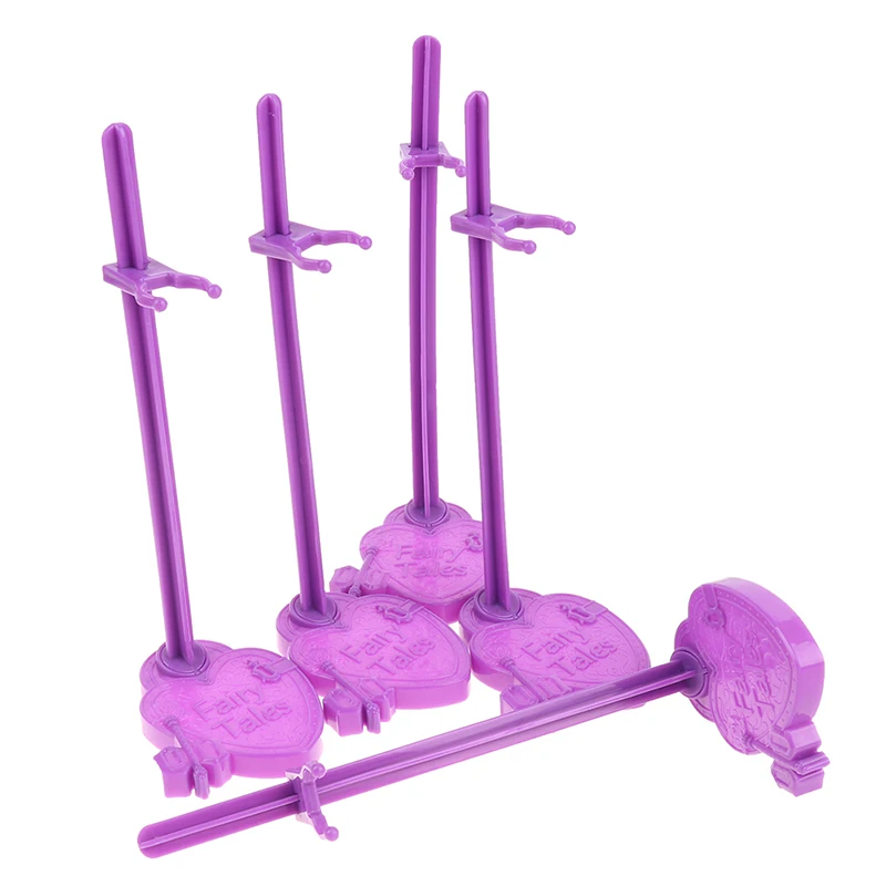 New 5Pcs/lot Waist Doll Stand Display Holder Model Purple Support Toys Model Accessories