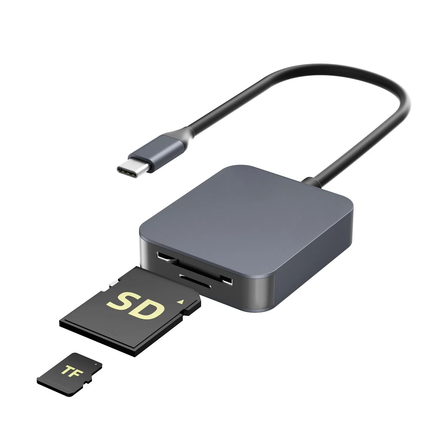 USB-C UHS-II SD TF 4.0 Card Reader 312MB/s Dual Slot Simultaneous Access for Laptop & Camera