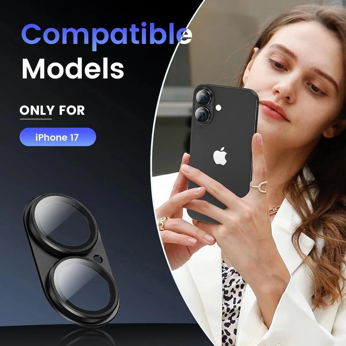 واقي العدسة لهاتف iPhone 17 Titanium Edition - واقي مقاوم للخدش والكسر