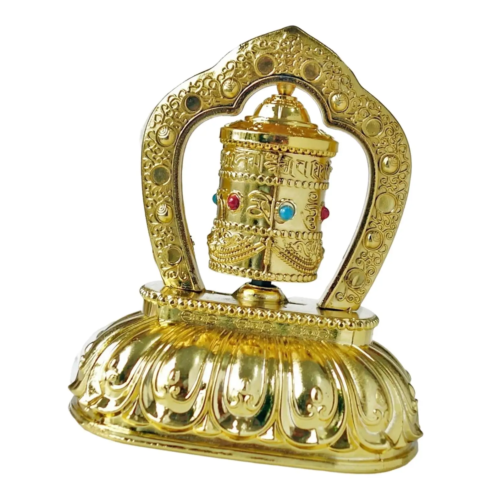 Buddhist Prayer Wheel Car Interior Ornament Accessories Solar Decoration