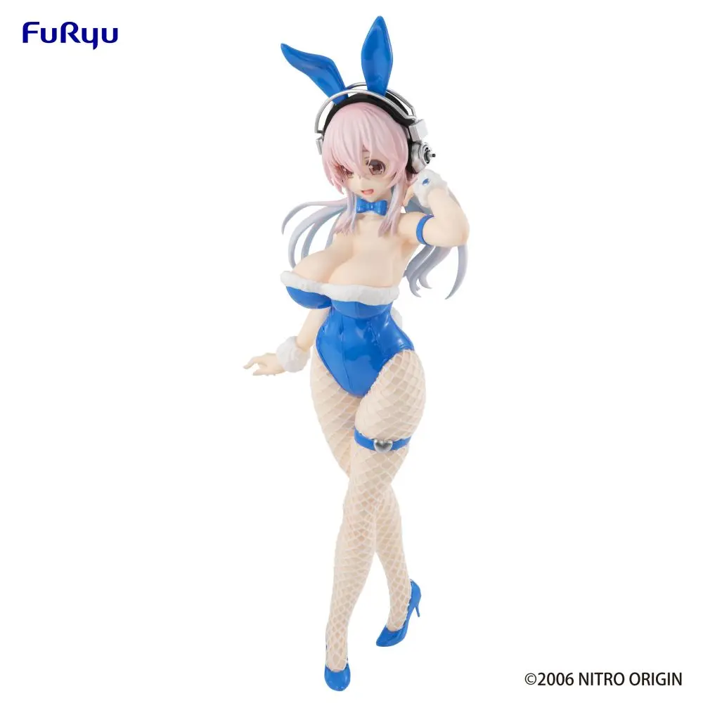 In Stock Original FuRyu SUPER SONICO THE ANIMATION SUPERSONICO Blue Rabbit Girl PVC Anime Figure Action Figures Model Toys