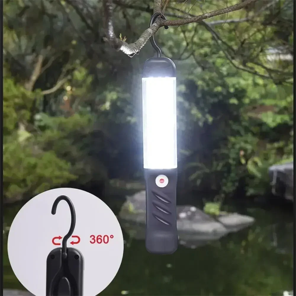 LED Flashlights Rechargeable Work Light with Magnetic Base and Hanging Hook 3 Modes Floodlight for Car Repair Outdoor Lighting