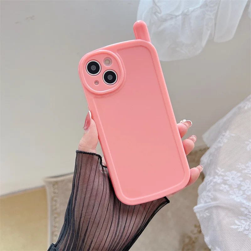 Soft Candy Colors Girl Phone Case, Individuality Fashion, Girl Cover for iPhone 15, 14, 13, 12, 11 Pro, 7, 8 Plus, Xr, X, Xs Max