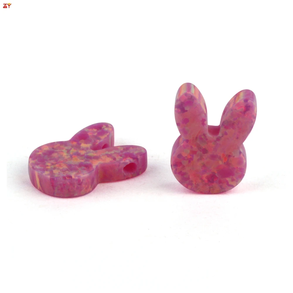 Cartoon Rabbit Charm Jewelry Making Loose Opal Beads Synthetic