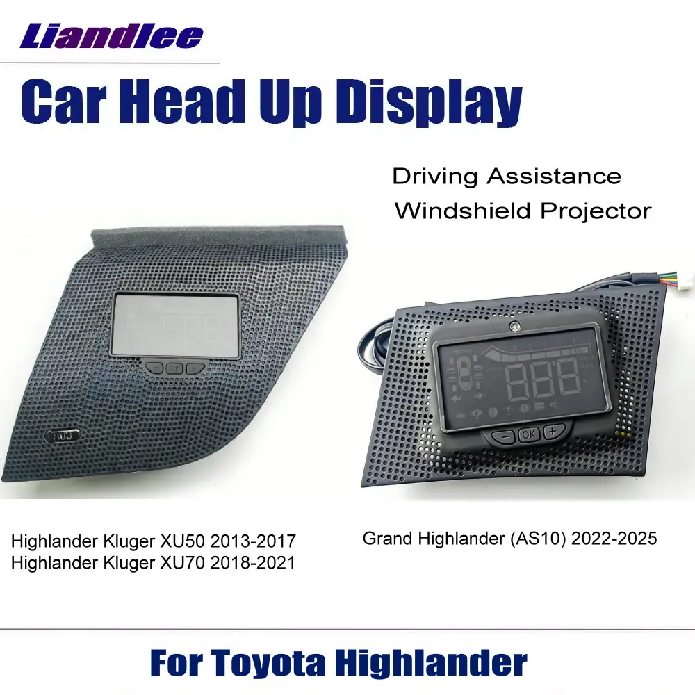 

Car Head Up Display HUD For Toyota Highlander (XU50/XU70/AS10) 2013-2025 Accessories Auto LED Screen Windshield Projector