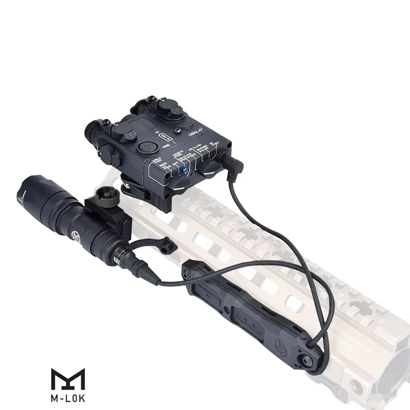 DBAL A2 Red Green Dot Laser Surefi M300 M600 Flashlight Pressure Switch Hunting Airsoft Light For 20mm MLOK KEYMOD Rail view 5