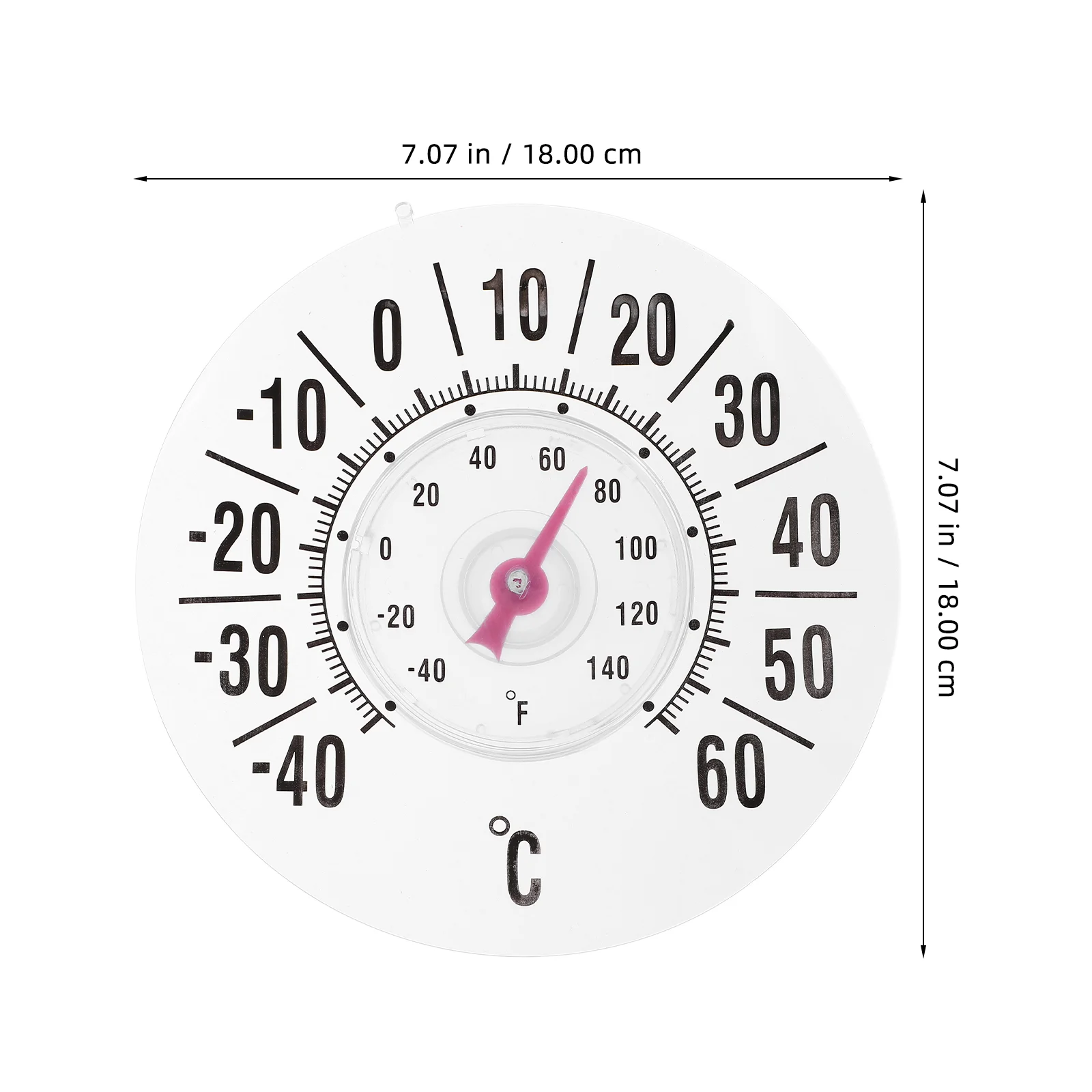 Thermometer Window for outside Temperature Analog Patio Outdoor Home Thermometers Patio/outdoor Large Suction Cups