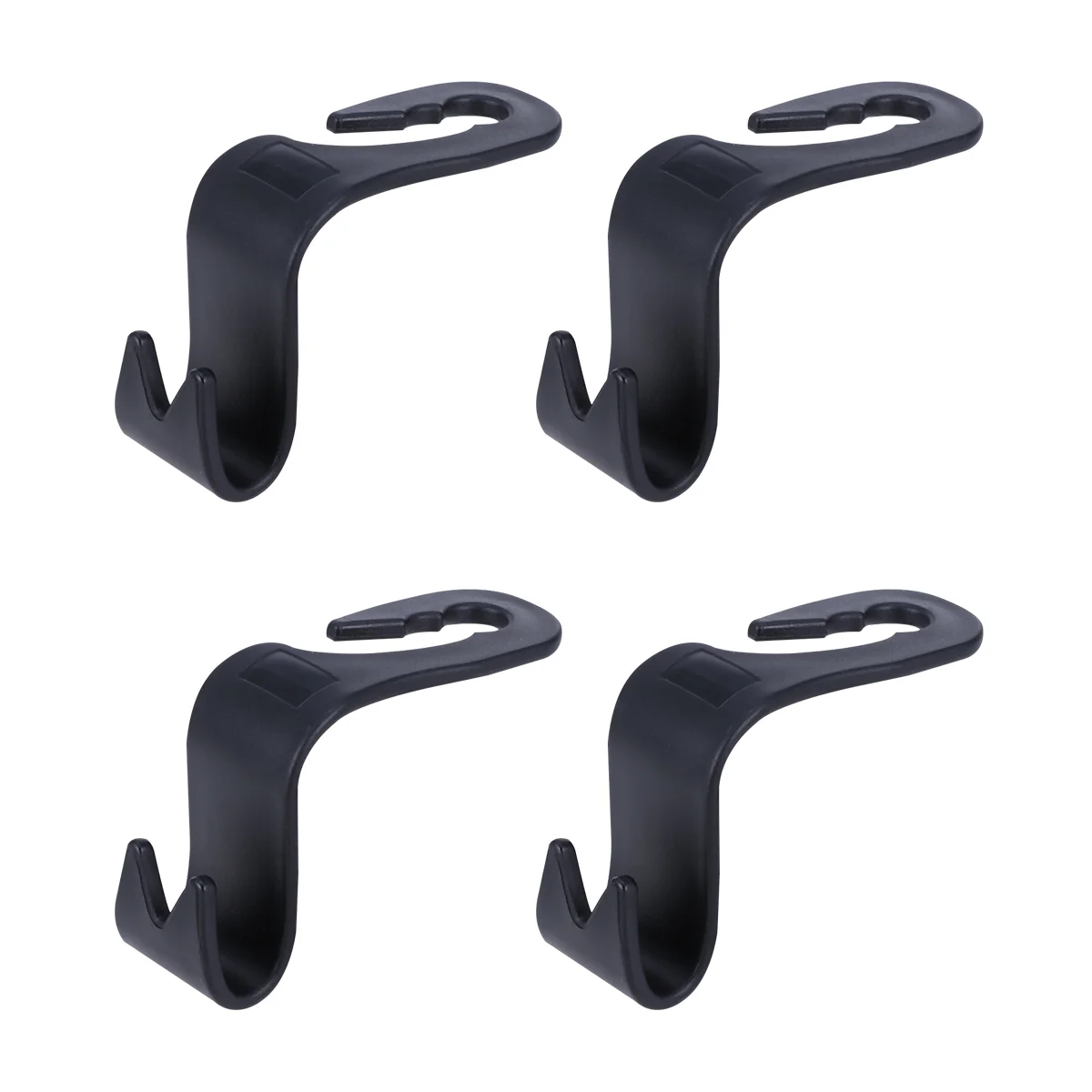 4Pcs Car Hooks Back Seat Concealed Storage Hooks Household Auto Hooks Multi-functional Storage Holder Brown