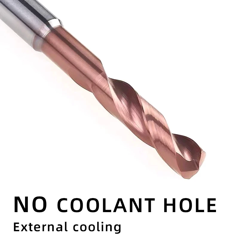 WOY Carbide Drill 5xD with External Internal Cooling Inner Through Coolant Hole Parallel Shank 3.1mm 16mm Coated