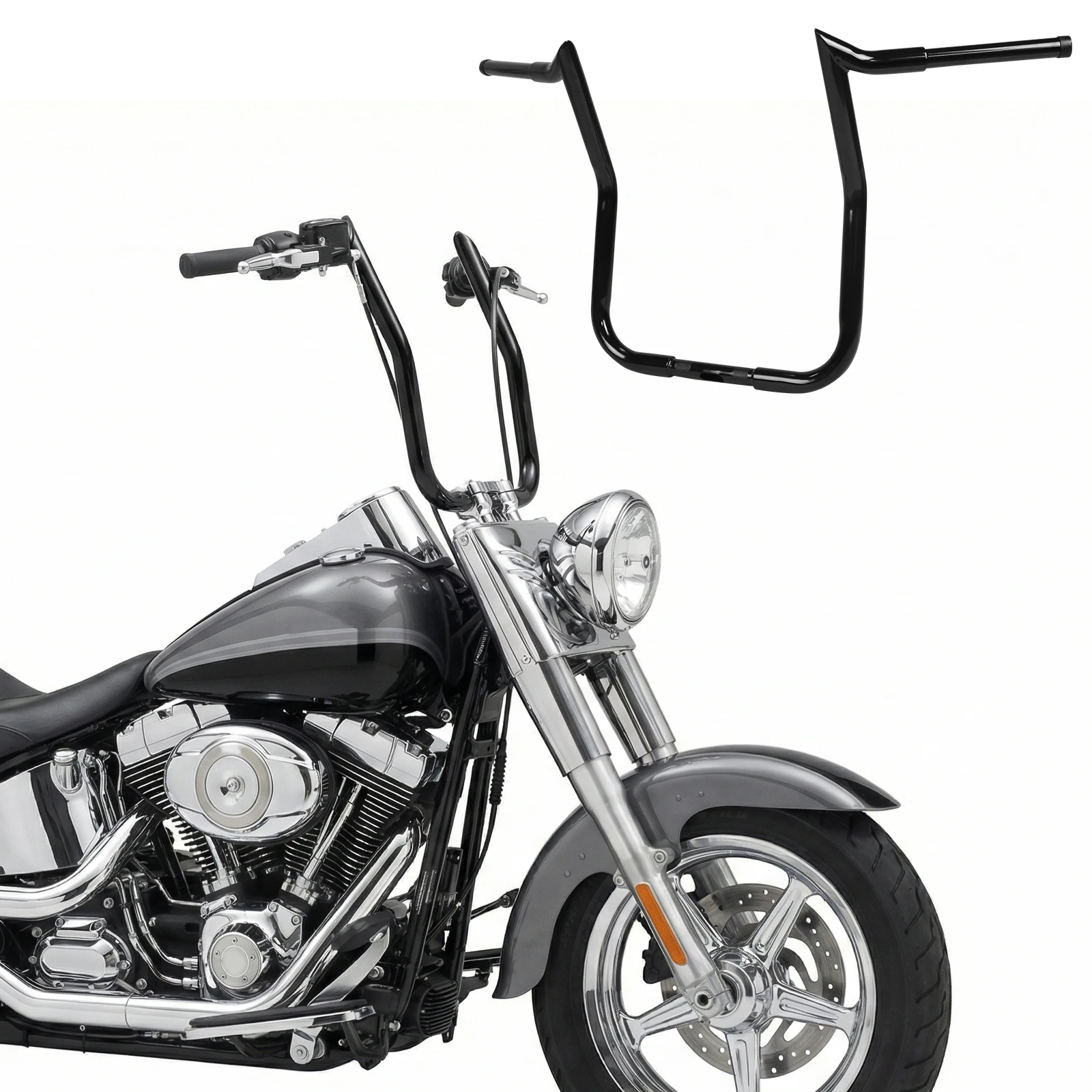 

16inch Meathook Monkey Bar Compatible for Harley Meathook Ape Hanger Bars (No Heated Grip Wires)
