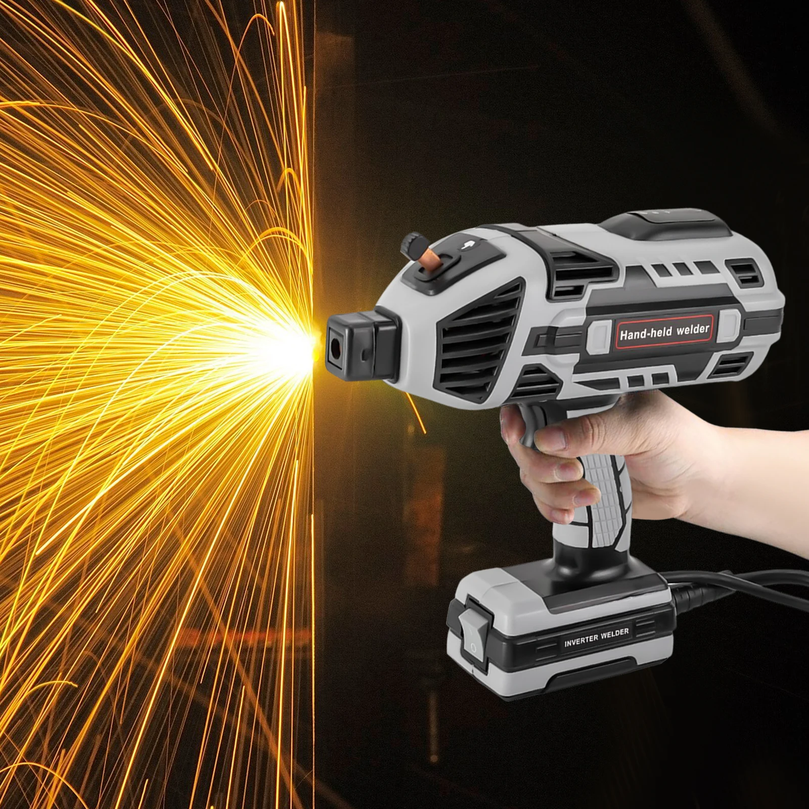 

Ручной сварочный аппарат CNCEST, портативный дуговой сварочный пистолет, комплект электросварочного аппарата с ящиком для инструментов, сварочный аппарат 110 В