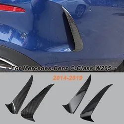 Car Rear Bumper Spoiler Side Canard Air Vent Cover Inserts Accessories For Mercedes-Benz C-Class W205 C43 C63 AMG 2014-2019
