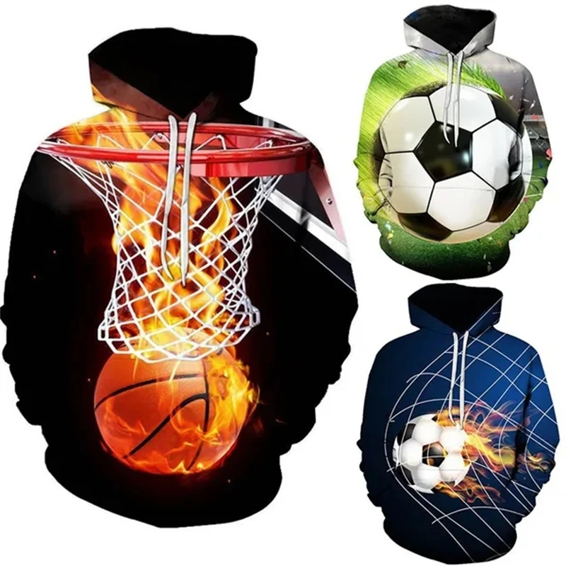 Basketball Football Pattern 3D Printed Hoodie Men Women Chilren Clothing Long Sleeve Pullover Sweatweat Ropa Hombre Hipster Tops