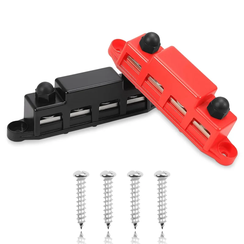 【Must-Haves】Power Distribution Block, 12V 300A Bus Bar, 3/8Inch Studs Terminal Strip, 12-48V Heavy Duty Terminal Block