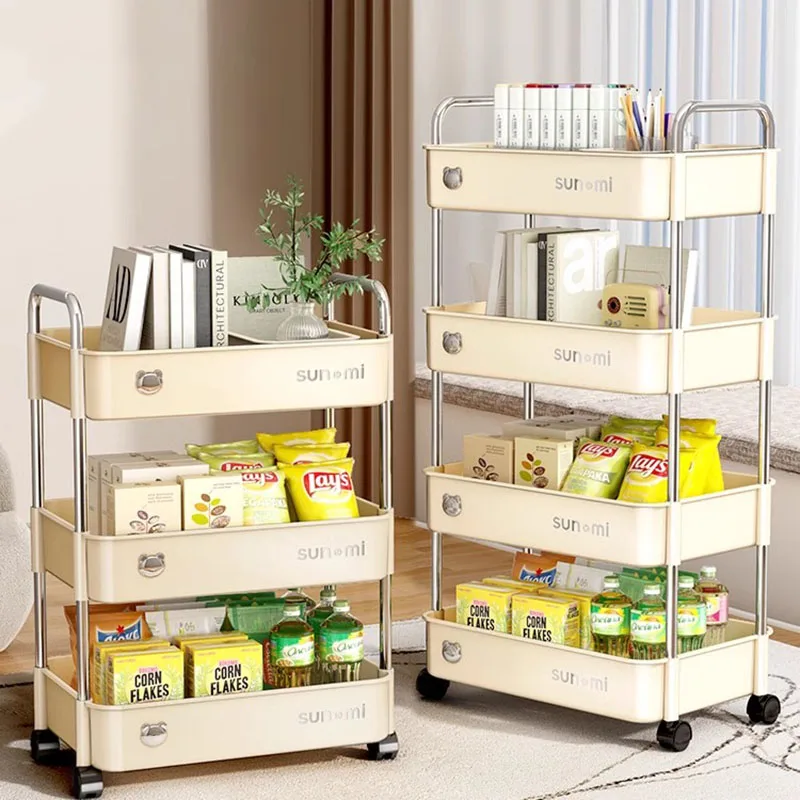 Organizer Shelf Trolley Kitchen Vegetable Bathroom Boxes Trolley Kitchen Multi Layer Carrito Organizador Con Ruedas Furniture