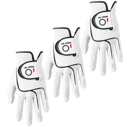 Left Right Hand Golf Gloves Men Leather Premium Cabretta Weathersoft Grip Golfer Glove Right Left Handed S -XL Drop Shipping