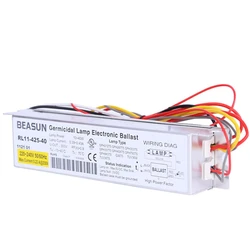 UV Disinfection Lamp Electronic Ballast 10-41W Universal Type RL11-425-40 YL1-425-40 for 21-40W Ultraviolet Tube