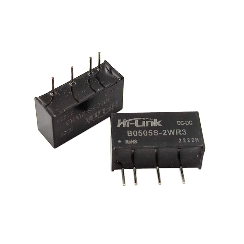 Miễn Phí Vận Chuyển 10 Chiếc Hi-Link 5V 2W DC DC Bộ Chuyển Đổi Điện Áp Biến Áp B0505S-2WR3 Size Nhỏ Thấp chi Phí Hiệu Suất Chuyển Đổi 90%