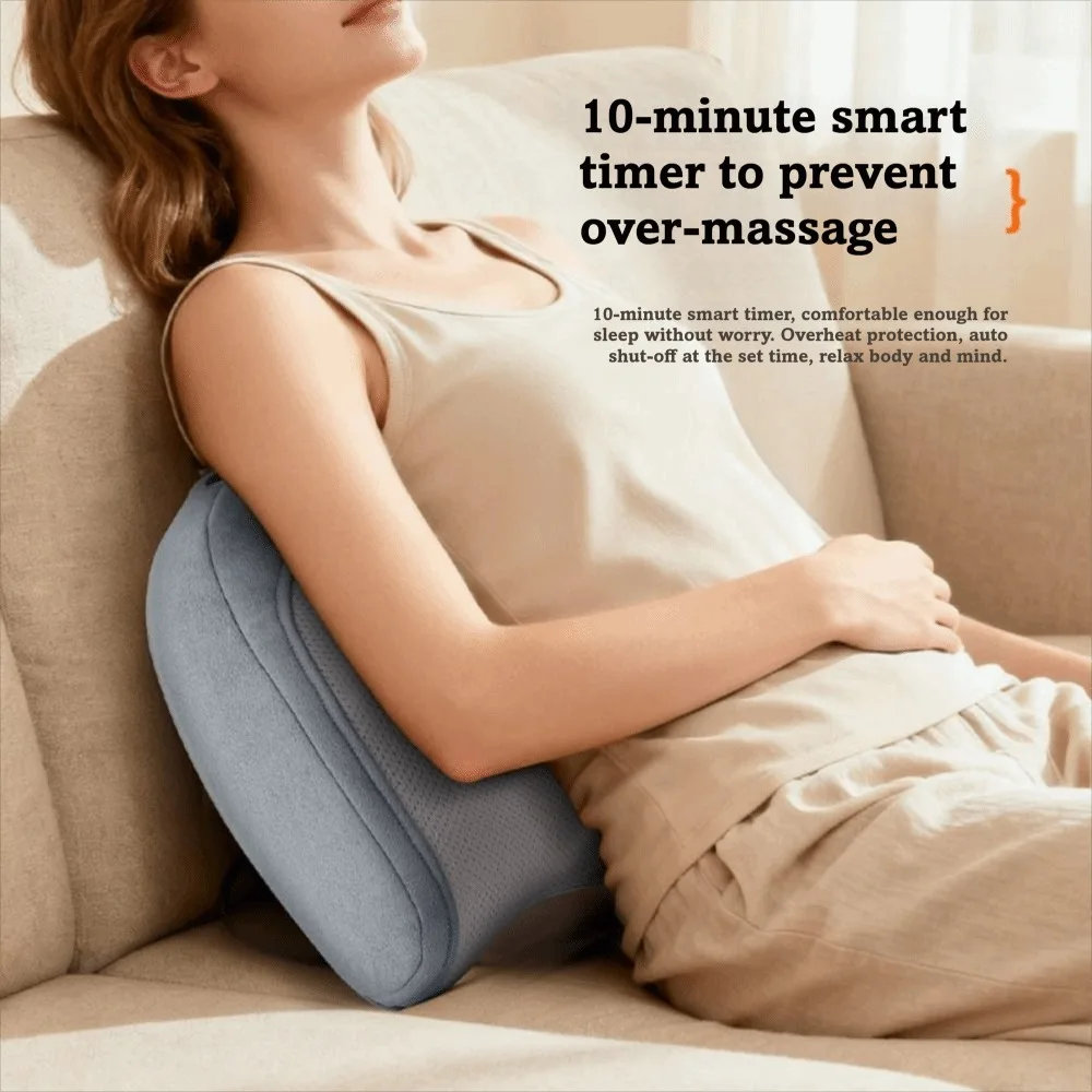 Multi-Functional Electric Massage Cushion Kneading Function Portable Full Body Massager Ergonomic Vibrating Lumbar Massage Pad