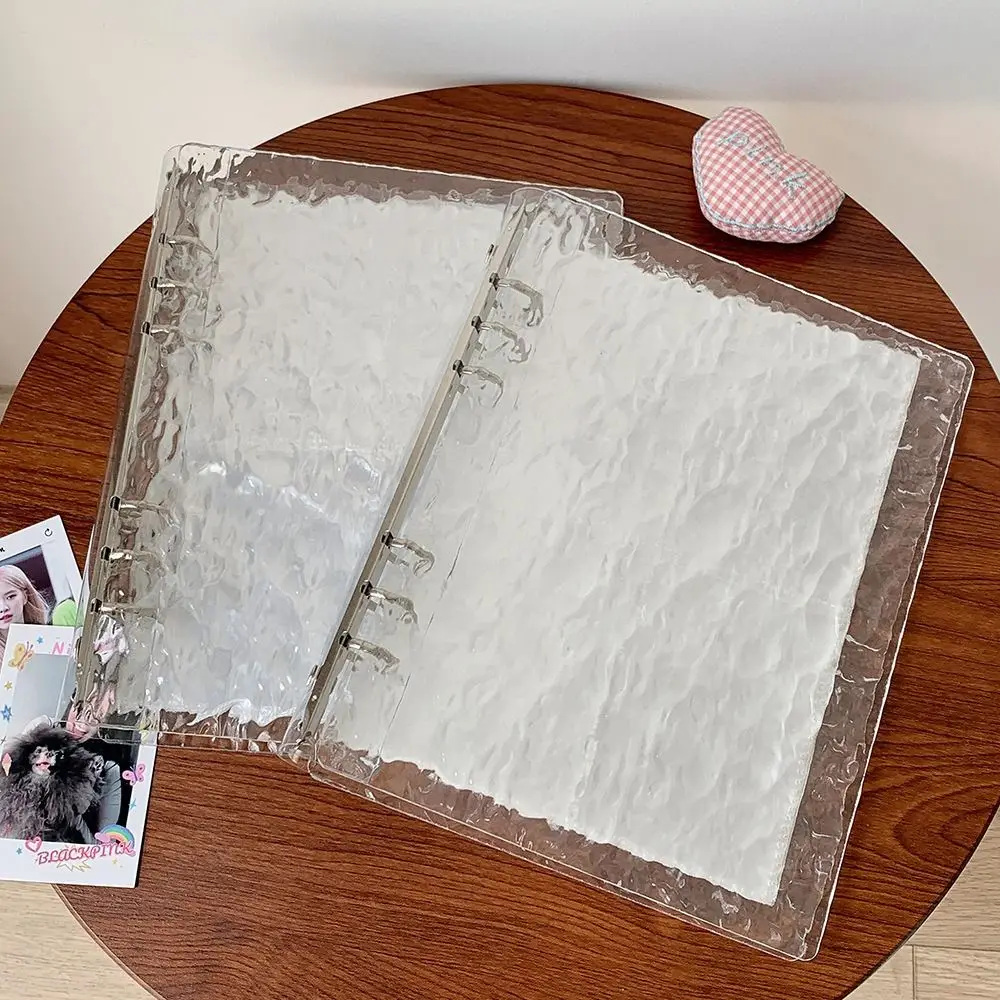 Hohe Qualität A5/A8 Fotokarten Halter Wasser Welligkeit Lose Blatt Design Idol Karte Sammlung Binder Transparent Fotoalbum