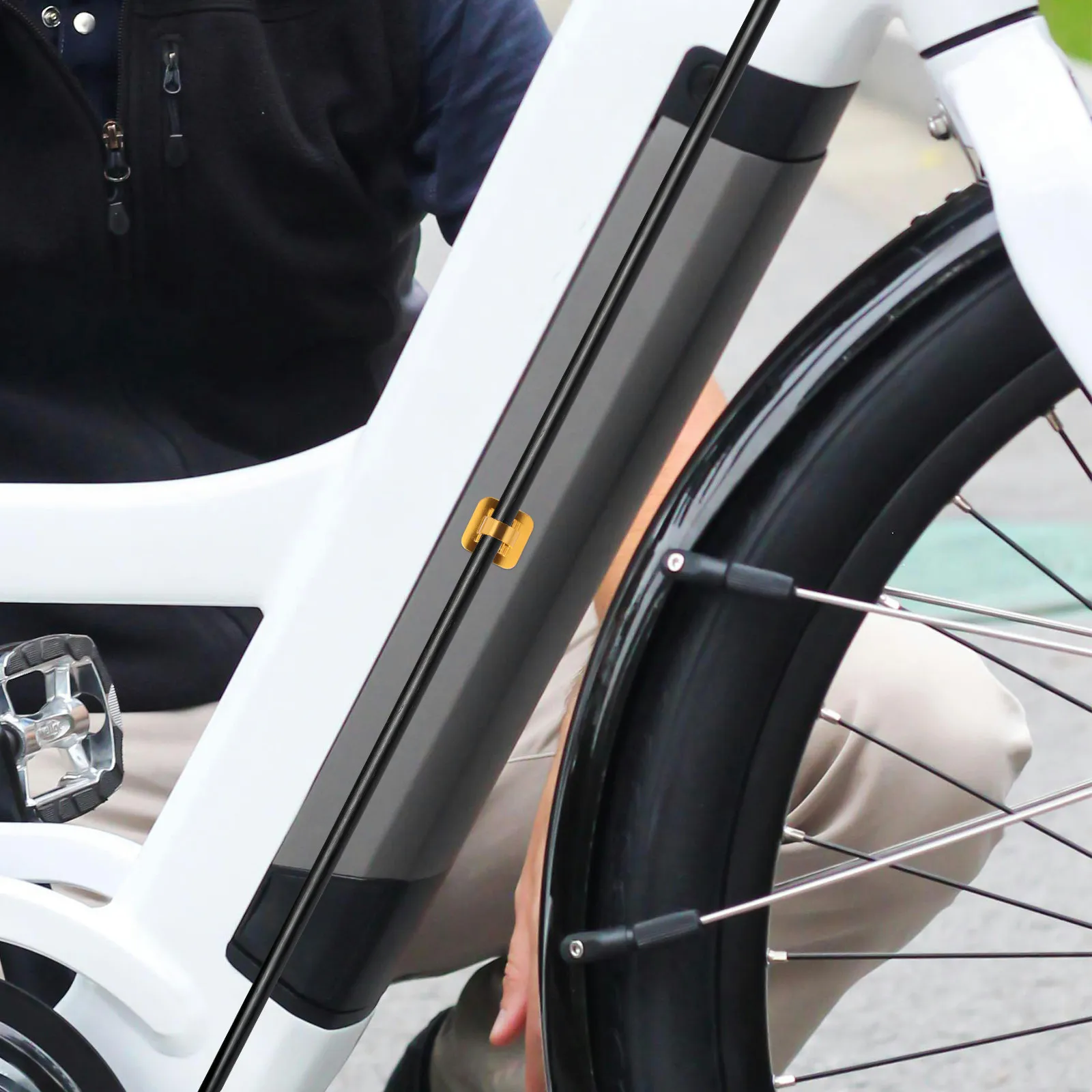 

8Pcs Bike Cable Clamps Aluminum Alloy C-Shape Cable Housing Clips Adhesive Seat Bike Brake Line Holder Mountain Road