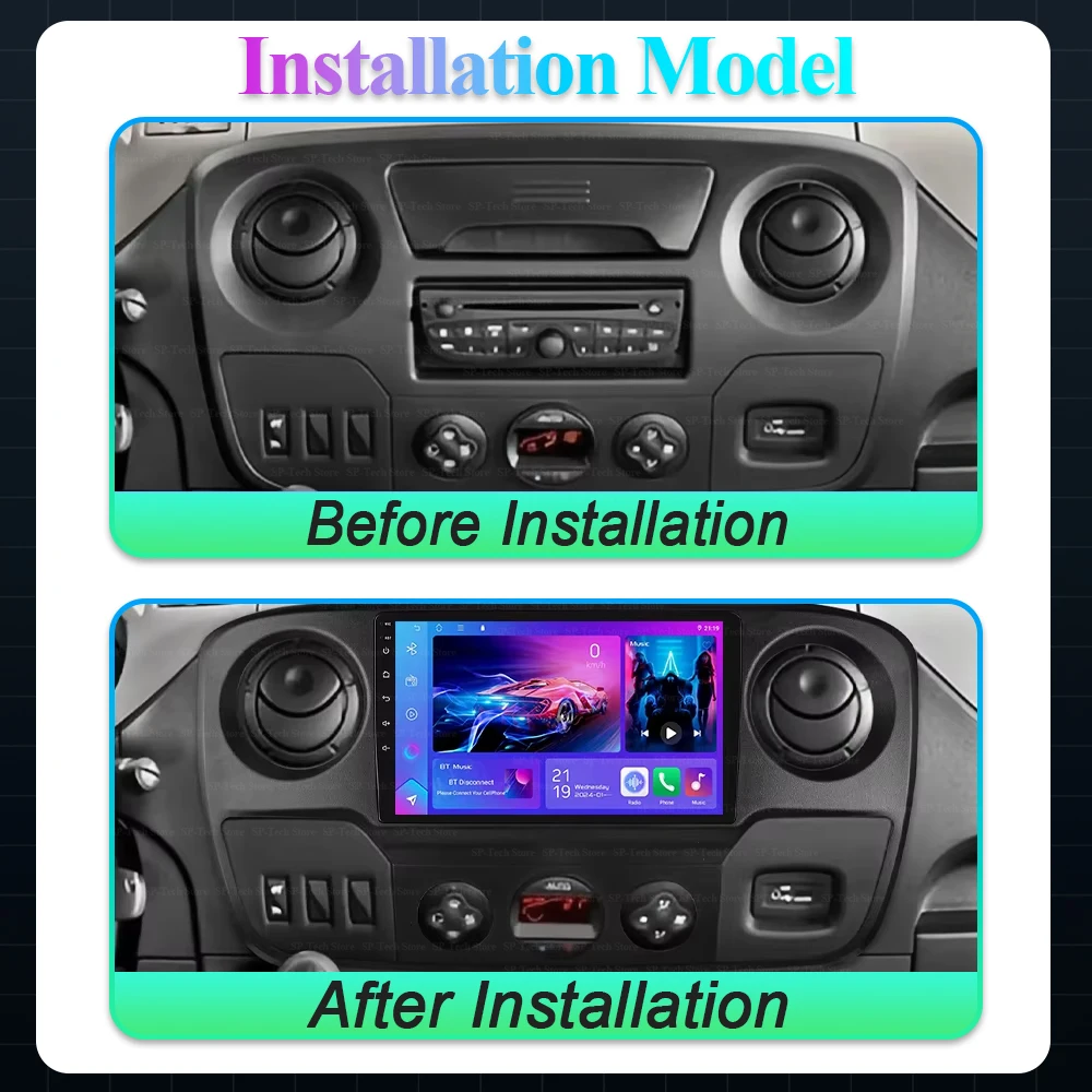 Android 16 Multimedia For Renault Master Nissan Nv400 Opel Movano 2010 - 2021 Car Player Gps Stereo Navigation Auto Radio Screen