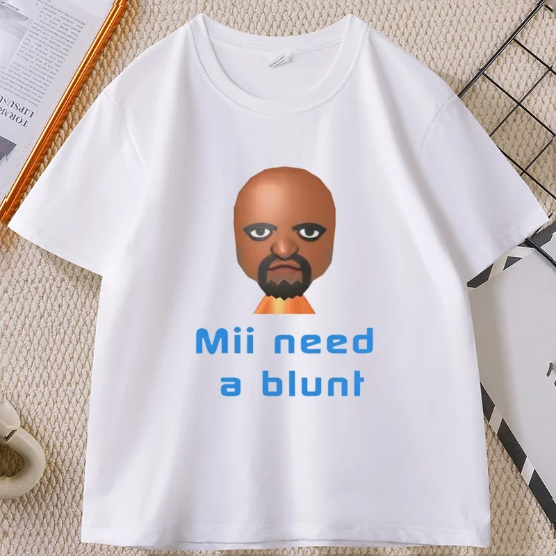Need Blunt Funny Parody Crewneck T-Shirt for Man's Women Streetwear Short-sleeve Round Neck Tshirt Menswear Comfortable