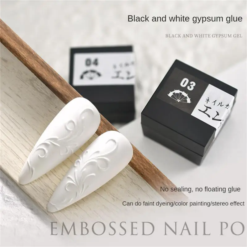 Nail Gypsum Gel Manicure Nail Drawing Painting Gel Nail Art Design 3d Plaster Effect Nail Accessories Nail Gel Polish