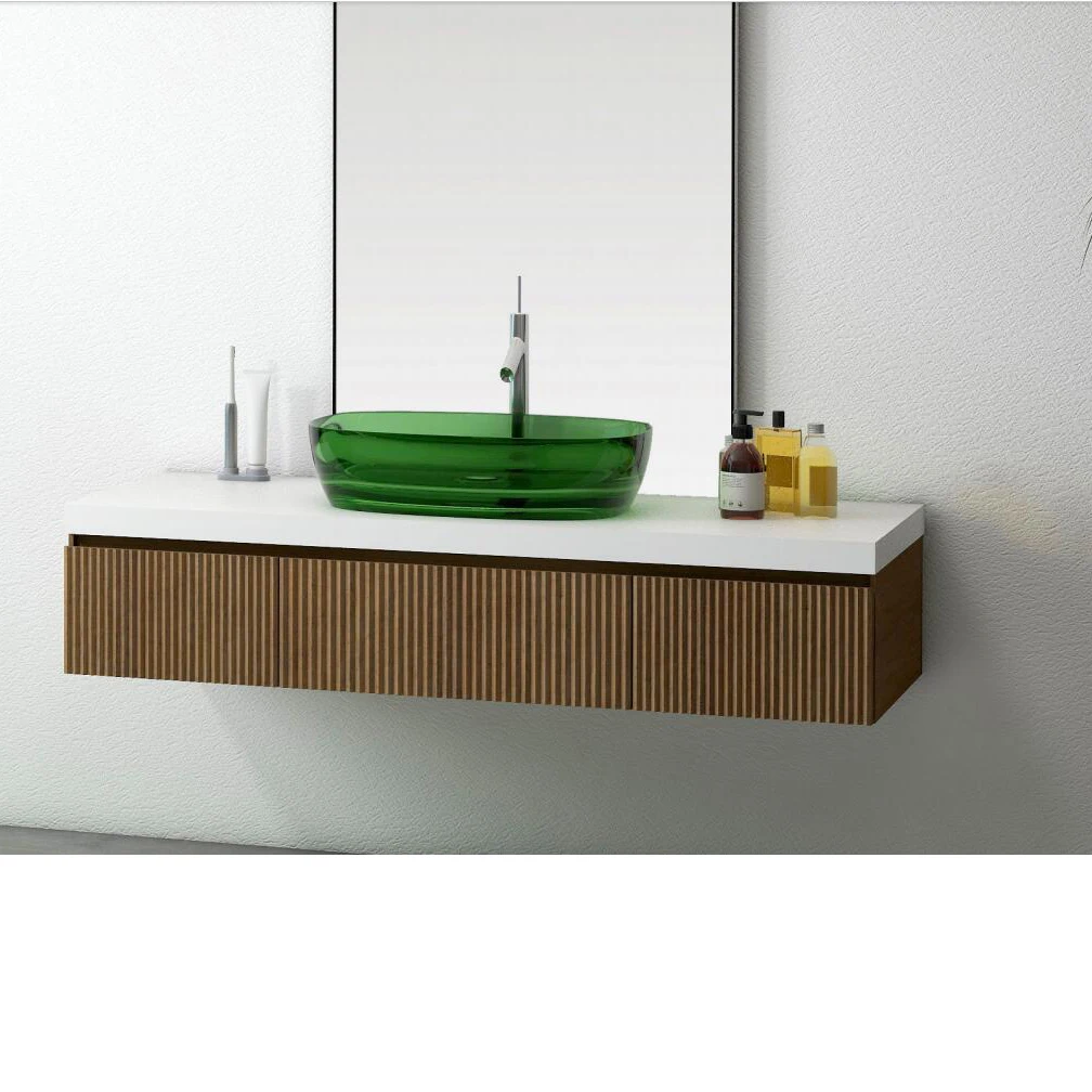 Bathroom Oval Resin Counter Top Sink Vessel Cloakroom Vanity Colored Wash Basin RS2039-580